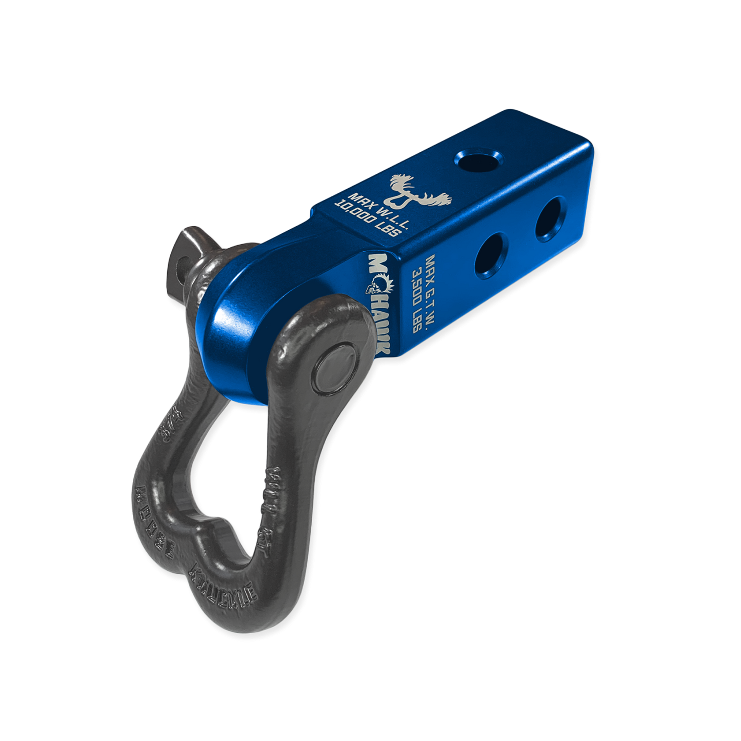 XL 3/4 Shackle and Mohawk 2.0 Receiver Combo Blue Pill  Moose Knuckle Offroad