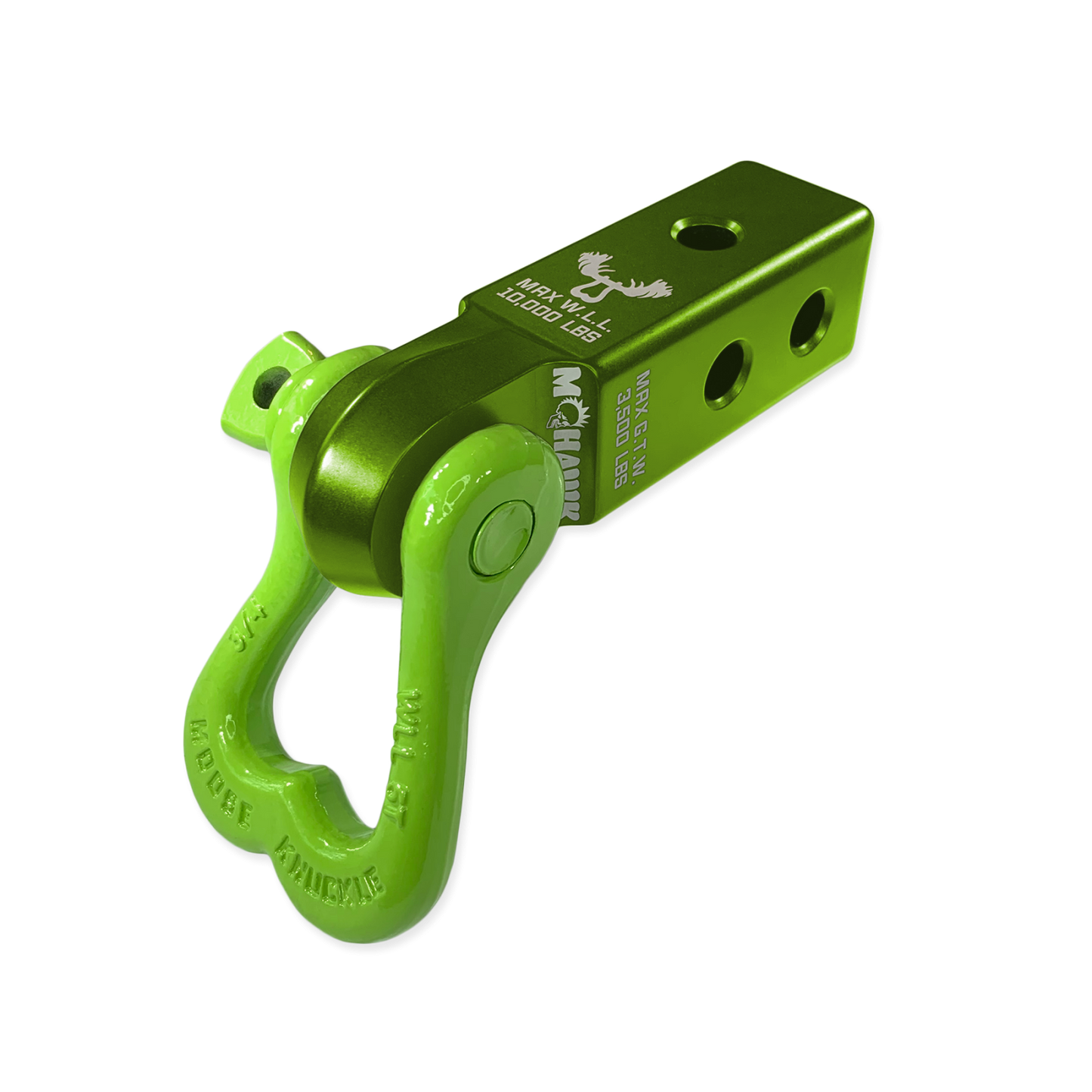 XL 3/4 Shackle and Mohawk 2.0 Receiver Combo Bean Green Moose Knuckle Offroad