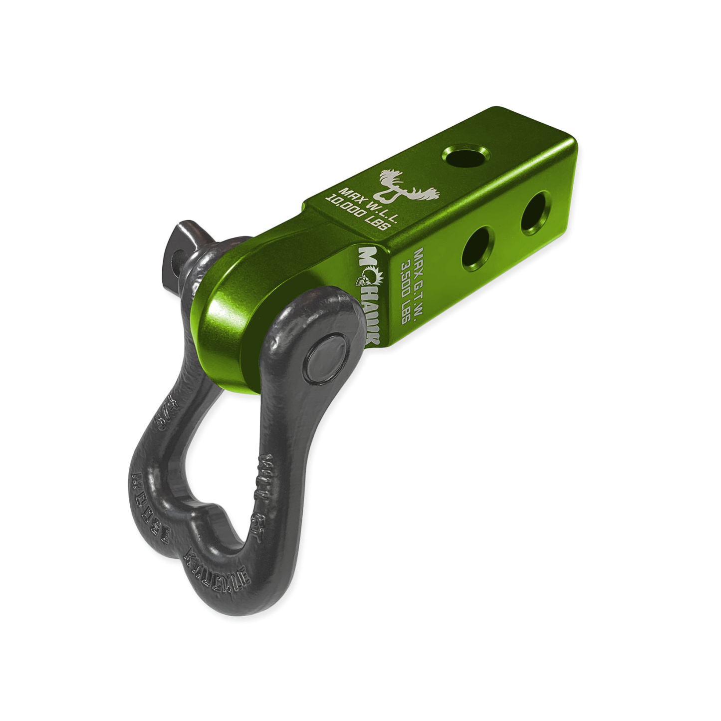 XL 3/4 Shackle and Mohawk 2.0 Receiver Combo Bean Green Moose Knuckle Offroad