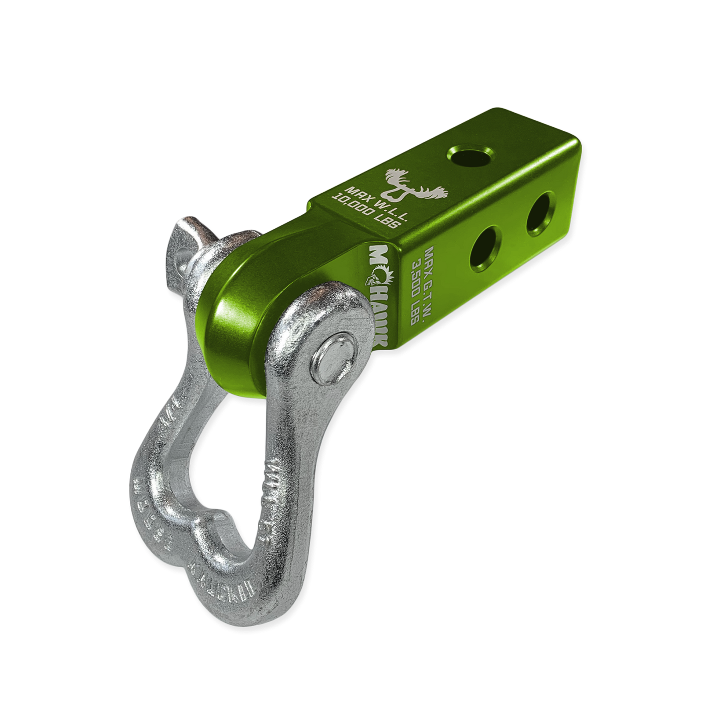XL 3/4 Shackle and Mohawk 2.0 Receiver Combo Bean Green Moose Knuckle Offroad