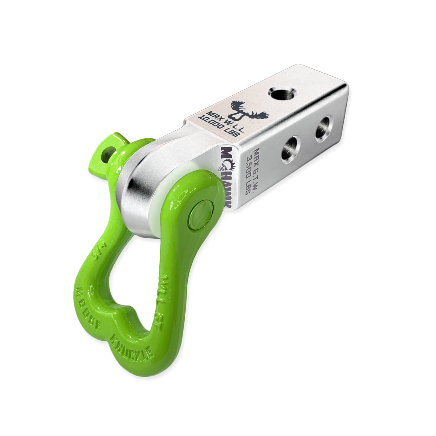 XL 3/4 Shackle and Mohawk 2.0 Receiver Combo Atomic Silver Moose Knuckle Offroad
