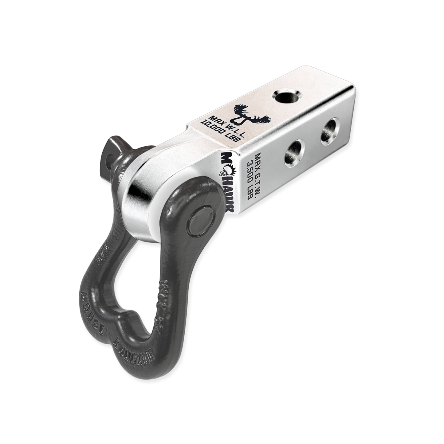 XL 3/4 Shackle and Mohawk 2.0 Receiver Combo Atomic Silver Moose Knuckle Offroad