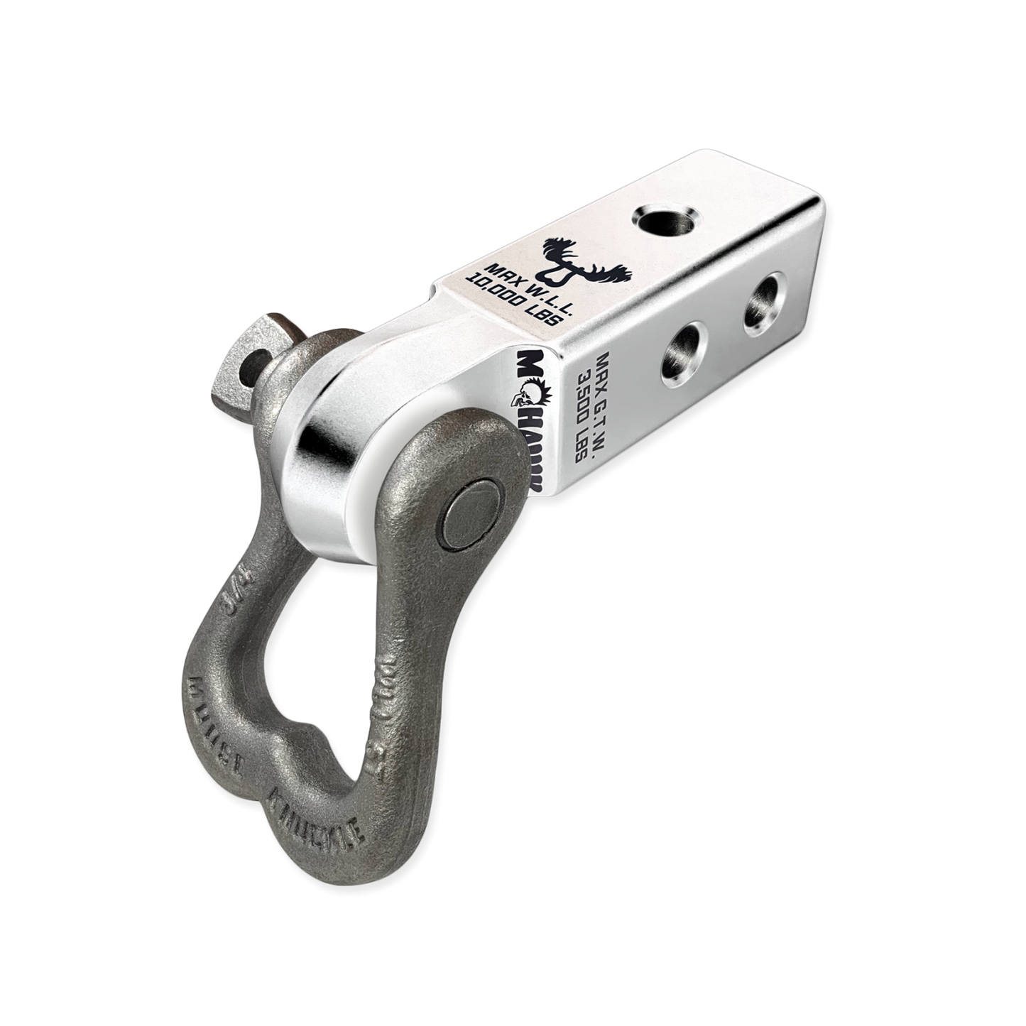 XL 3/4 Shackle and Mohawk 2.0 Receiver Combo Atomic Silver Moose Knuckle Offroad