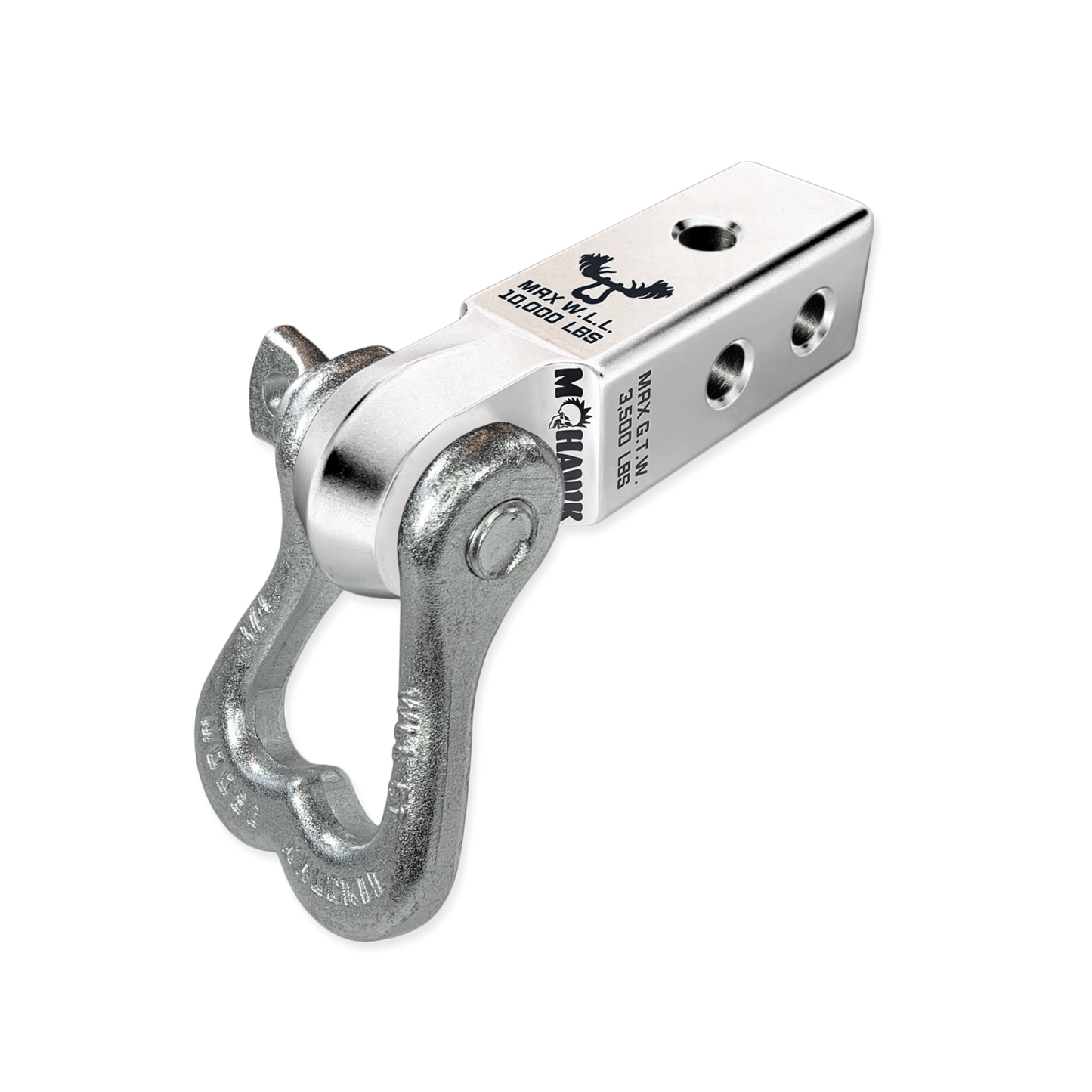 XL 3/4 Shackle and Mohawk 2.0 Receiver Combo Atomic Silver Moose Knuckle Offroad