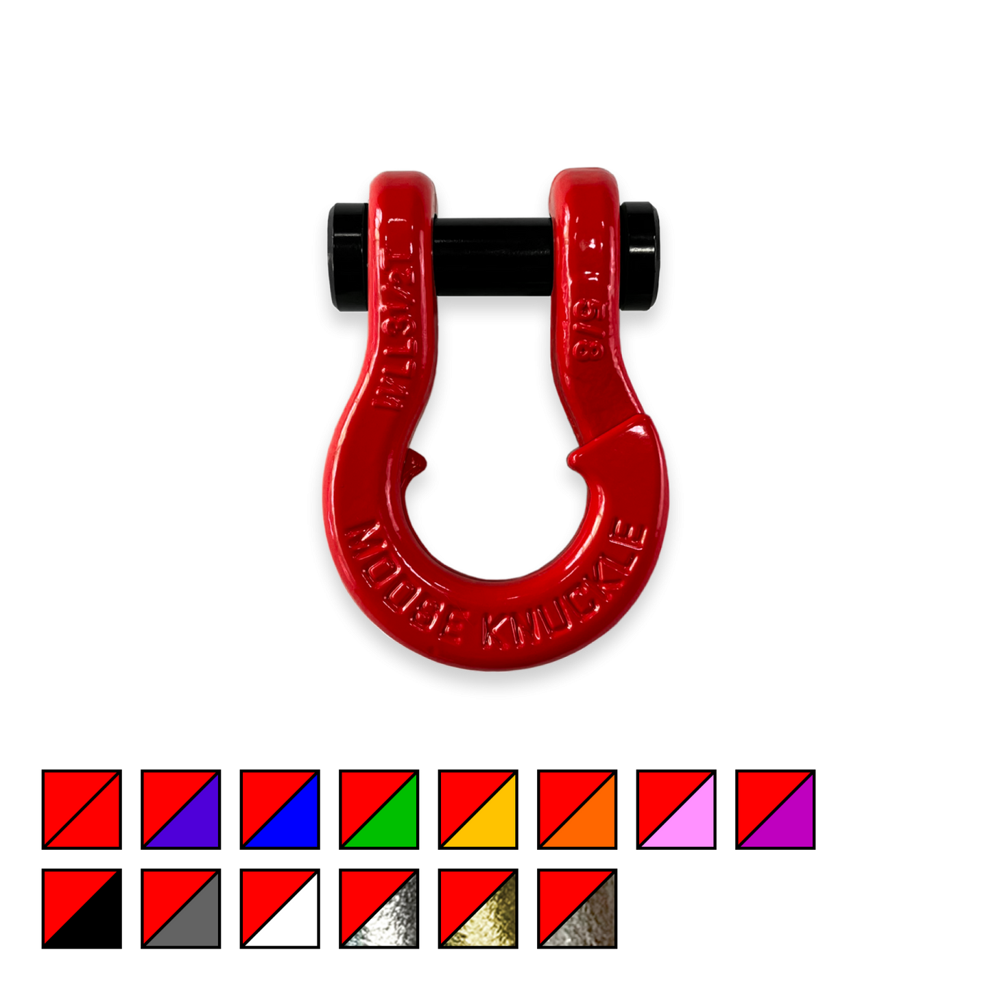 Jowl Split Shackle 5/8 Flame Red Moose Knuckle Offroad