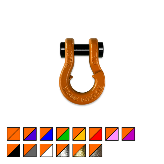Jowl SxS Recovery Split Shackle 1/2 Obscene Orange Moose Knuckle Offroad