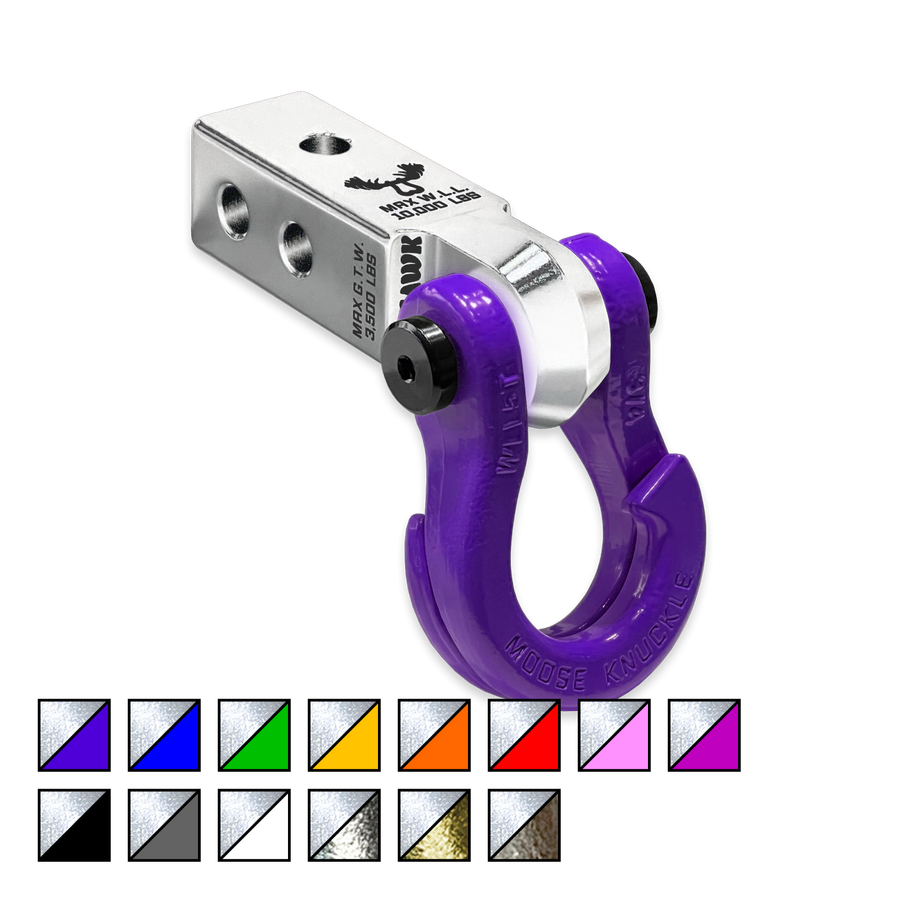 Jowl 3/4 Split Shackle and Mohawk 2.0 Receiver Combo Atomic Silver Moose Knuckle Offroad