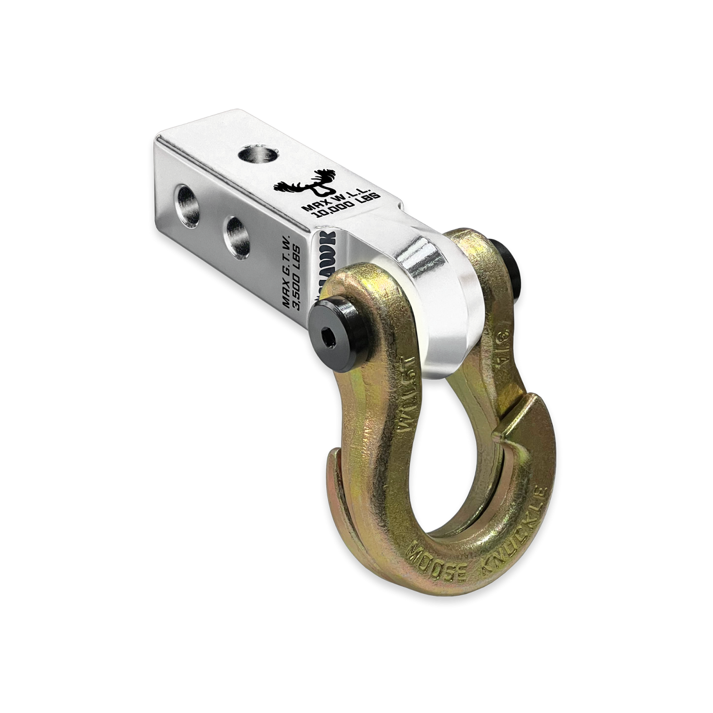 Jowl 3/4 Split Shackle and Mohawk 2.0 Receiver Combo Atomic Silver Moose Knuckle Offroad