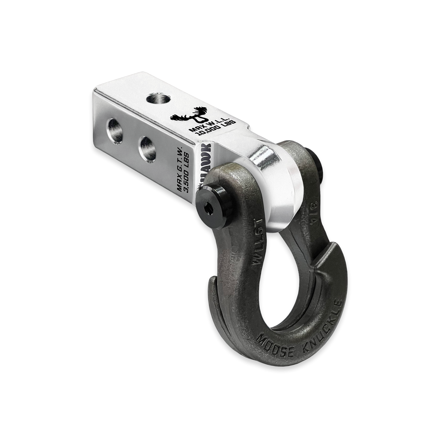Jowl 3/4 Split Shackle and Mohawk 2.0 Receiver Combo Atomic Silver Moose Knuckle Offroad