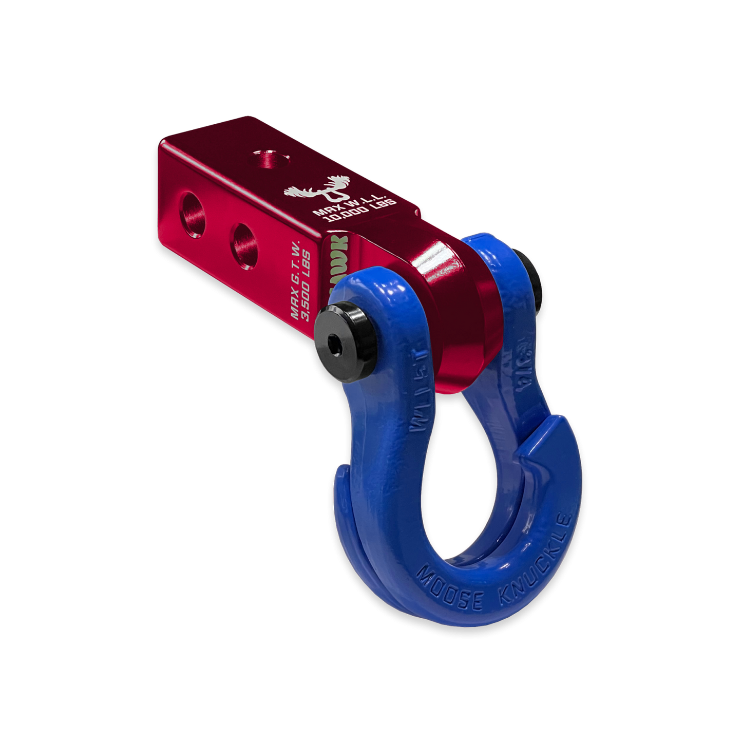 Jowl 3/4 Split Shackle and Mohawk 2.0 Receiver Combo Red Rum Moose Knuckle Offroad