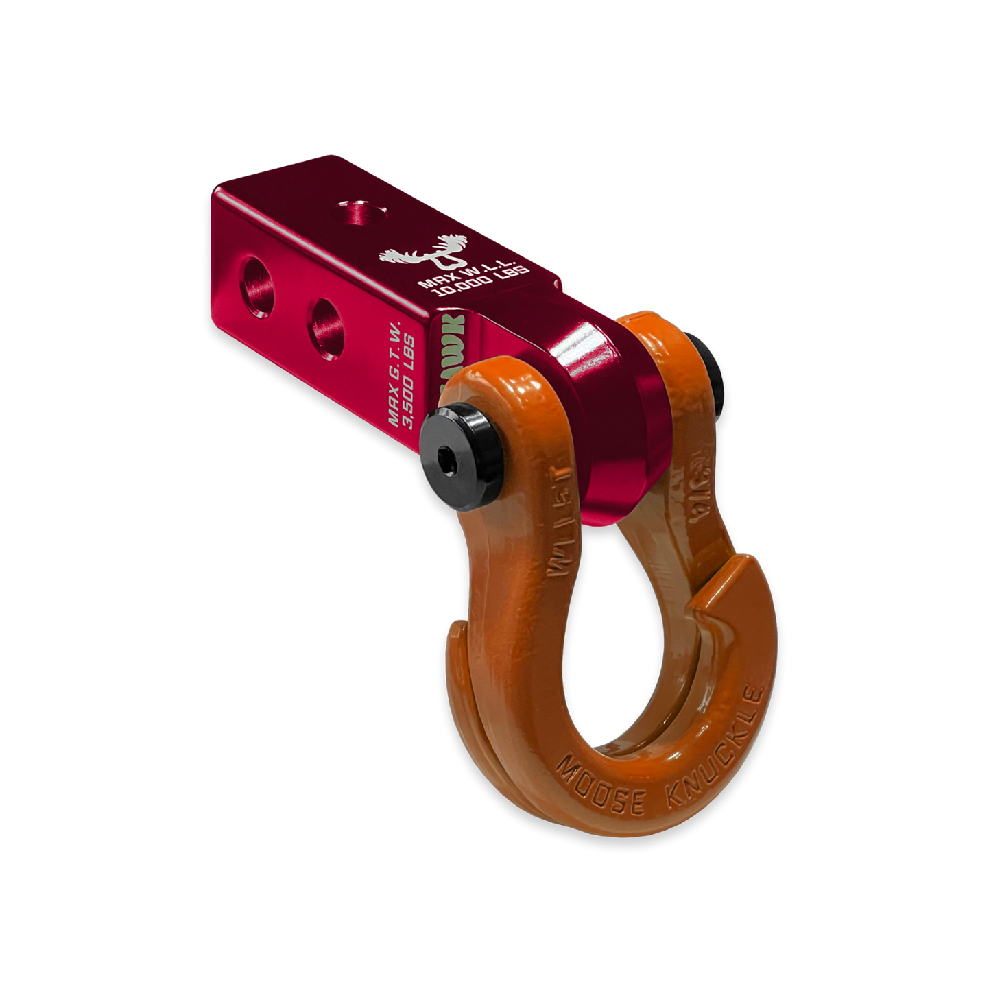 Jowl 3/4 Split Shackle and Mohawk 2.0 Receiver Combo Red Rum Moose Knuckle Offroad