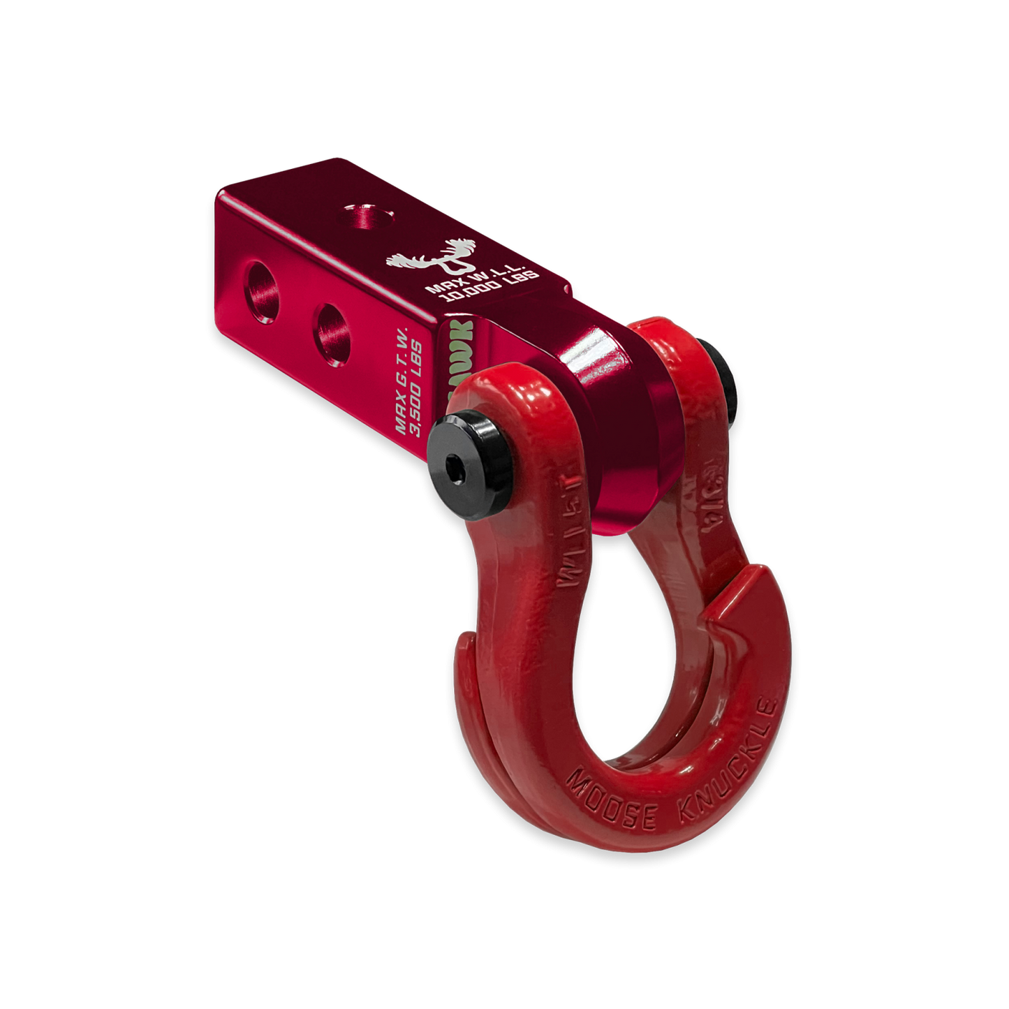 Jowl 3/4 Split Shackle and Mohawk 2.0 Receiver Combo Red Rum Moose Knuckle Offroad
