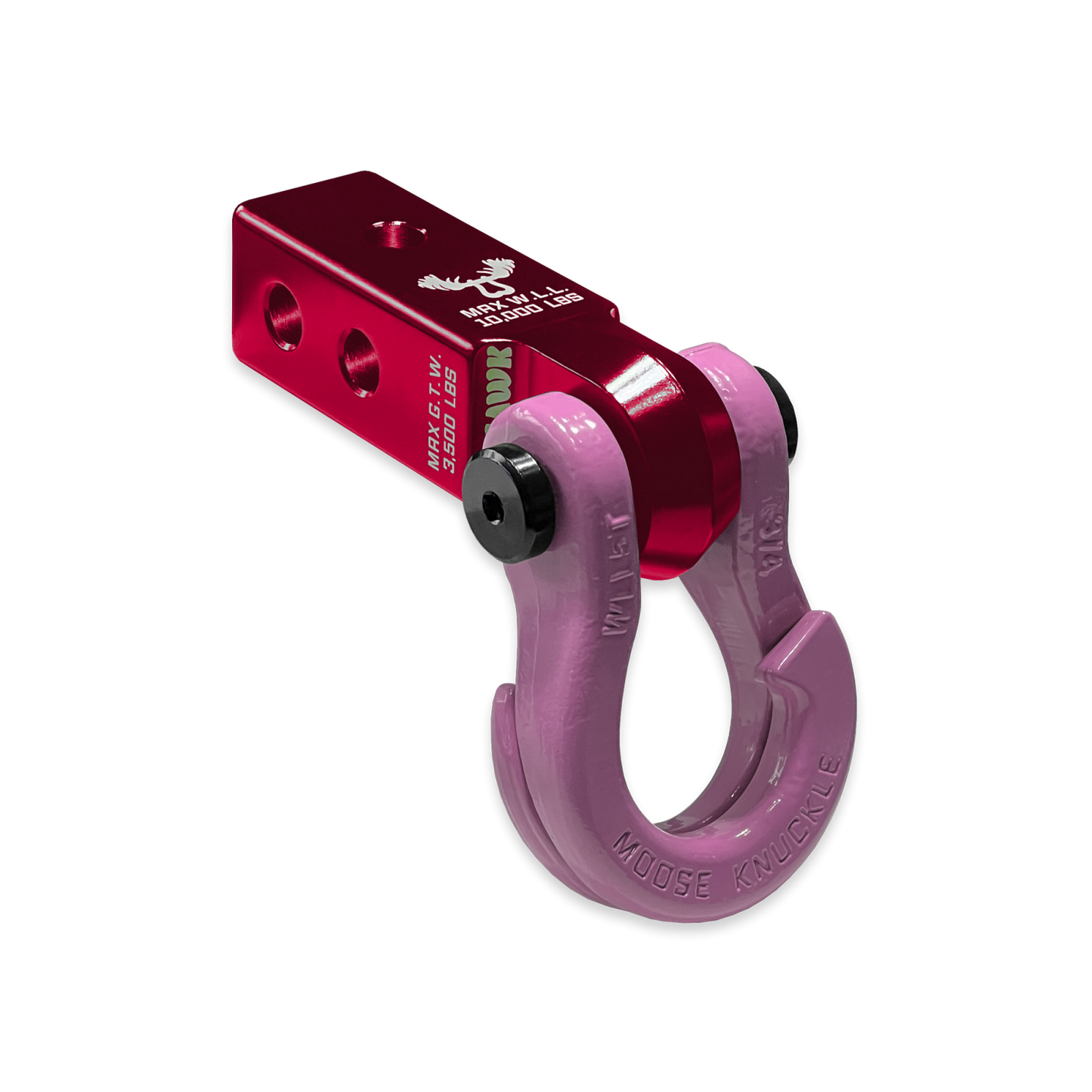 Jowl 3/4 Split Shackle and Mohawk 2.0 Receiver Combo Red Rum Moose Knuckle Offroad