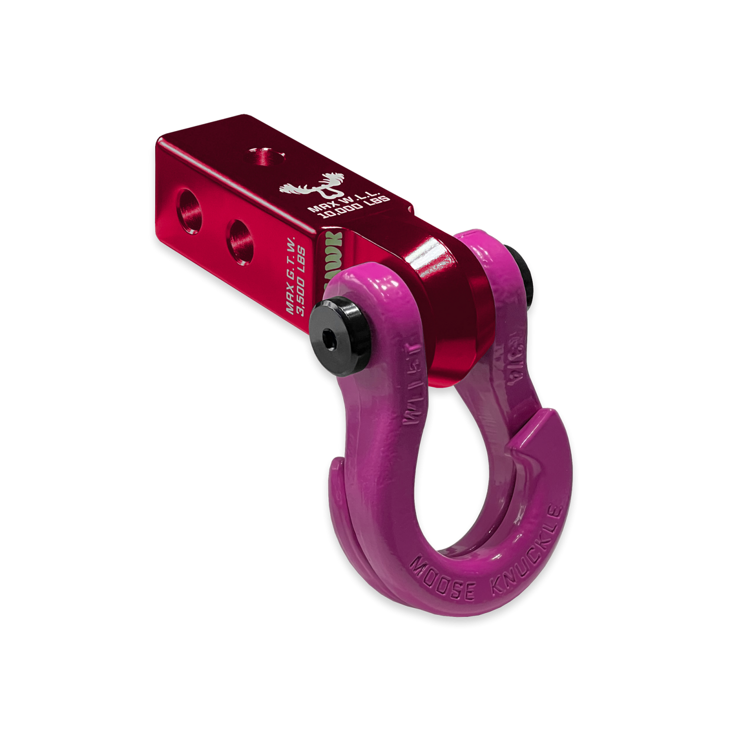 Jowl 3/4 Split Shackle and Mohawk 2.0 Receiver Combo Red Rum Moose Knuckle Offroad