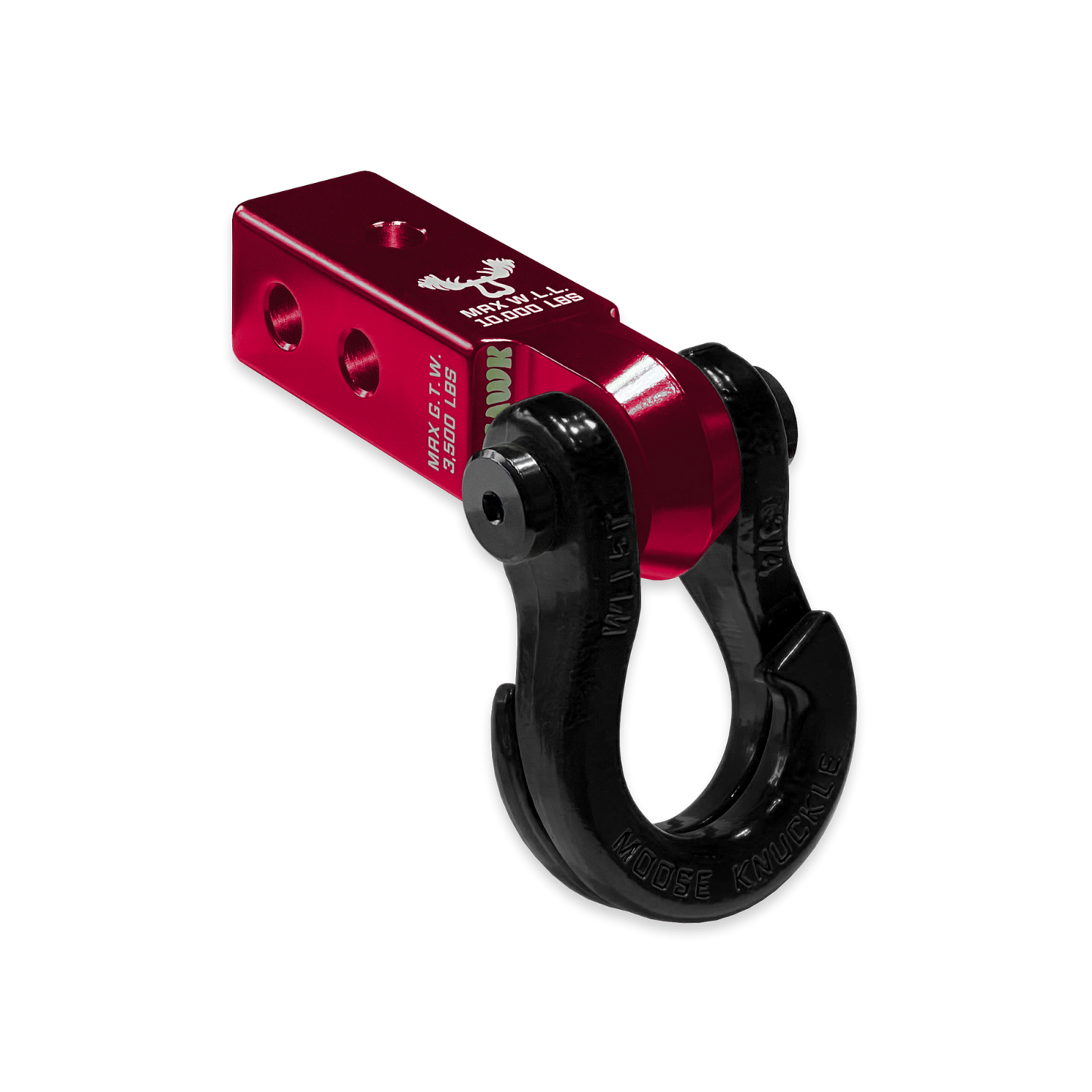 Jowl 3/4 Split Shackle and Mohawk 2.0 Receiver Combo Red Rum Moose Knuckle Offroad