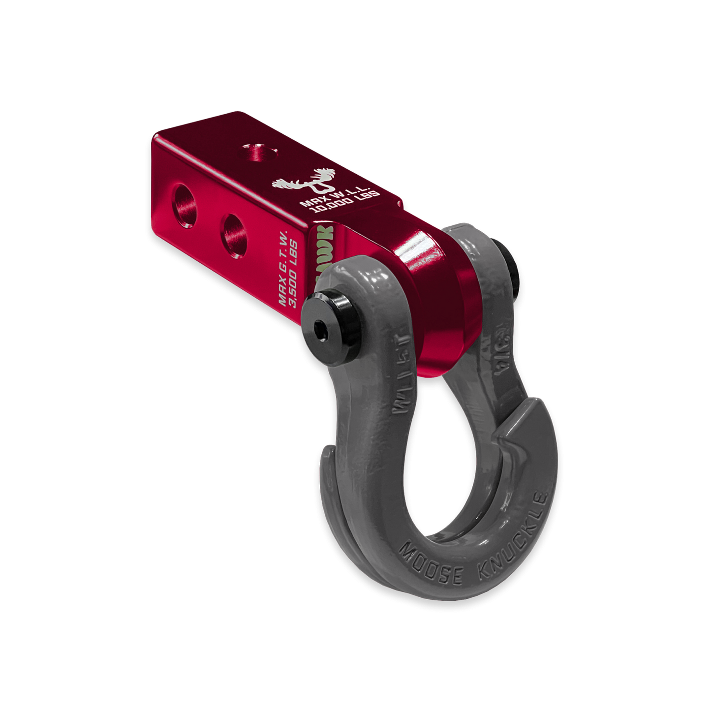 Jowl 3/4 Split Shackle and Mohawk 2.0 Receiver Combo Red Rum Moose Knuckle Offroad