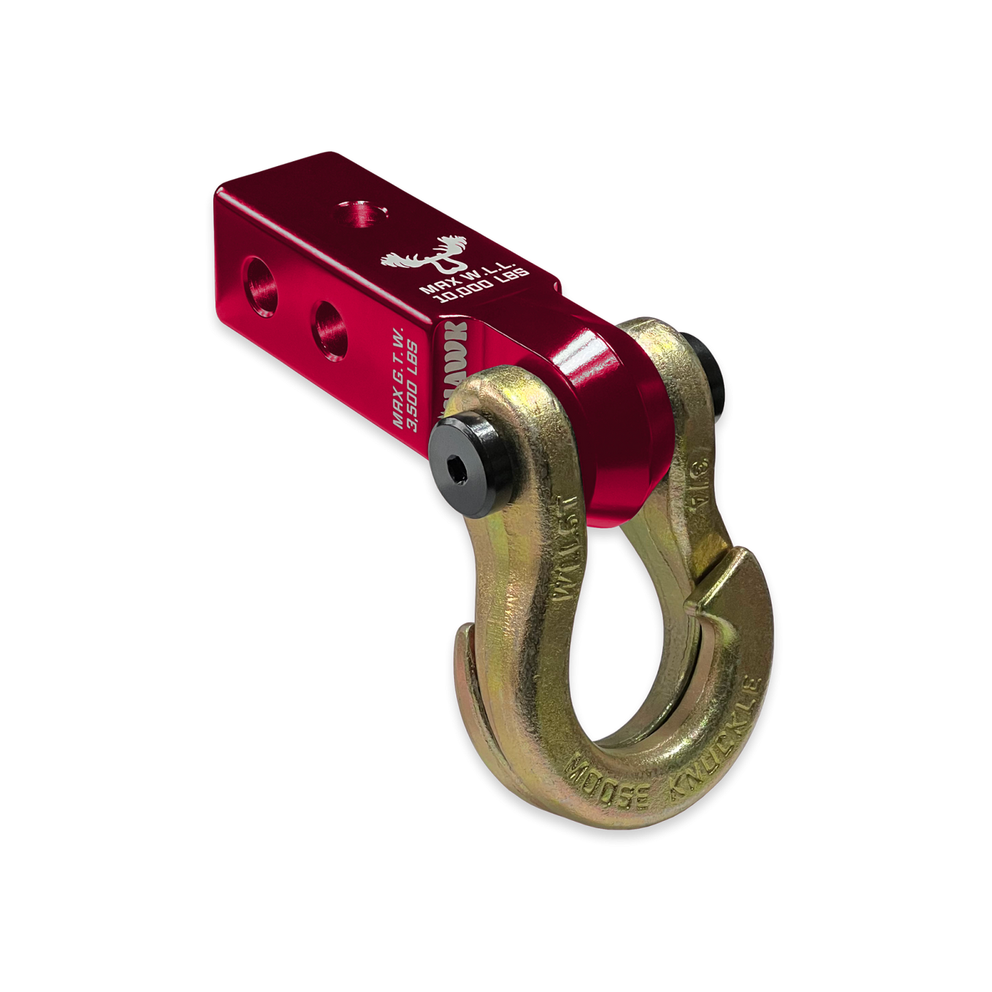 Jowl 3/4 Split Shackle and Mohawk 2.0 Receiver Combo Red Rum Moose Knuckle Offroad