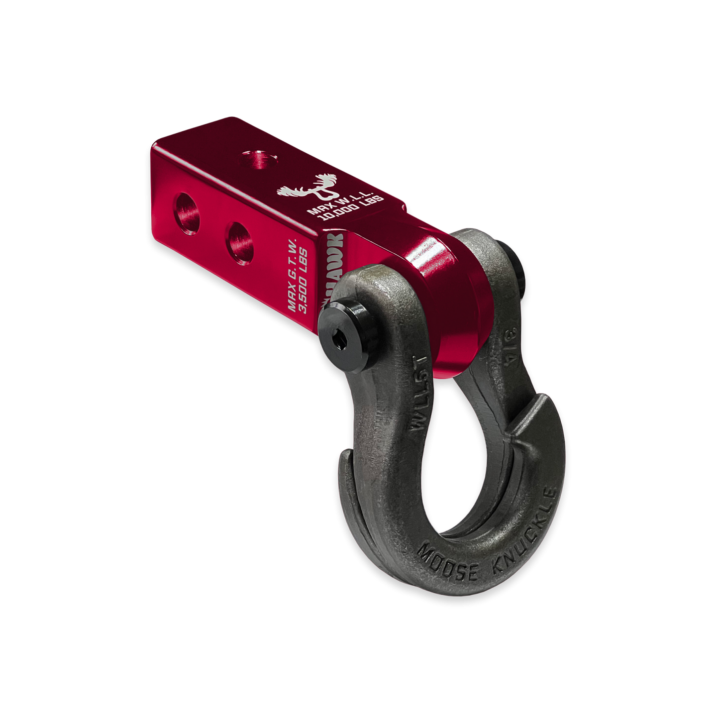 Jowl 3/4 Split Shackle and Mohawk 2.0 Receiver Combo Red Rum Moose Knuckle Offroad