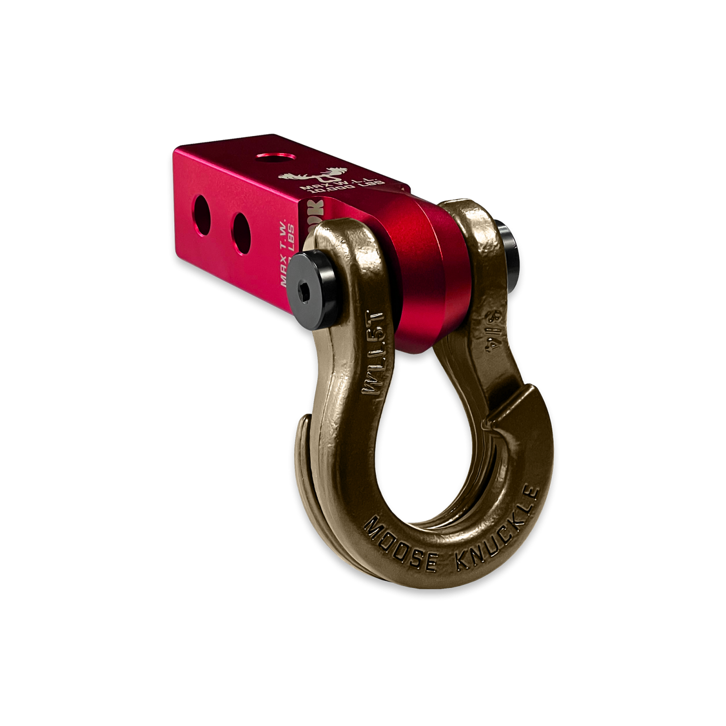 Jowl 3/4 Split Shackle and Mohawk 2.0 Receiver Combo Red Rum Moose Knuckle Offroad