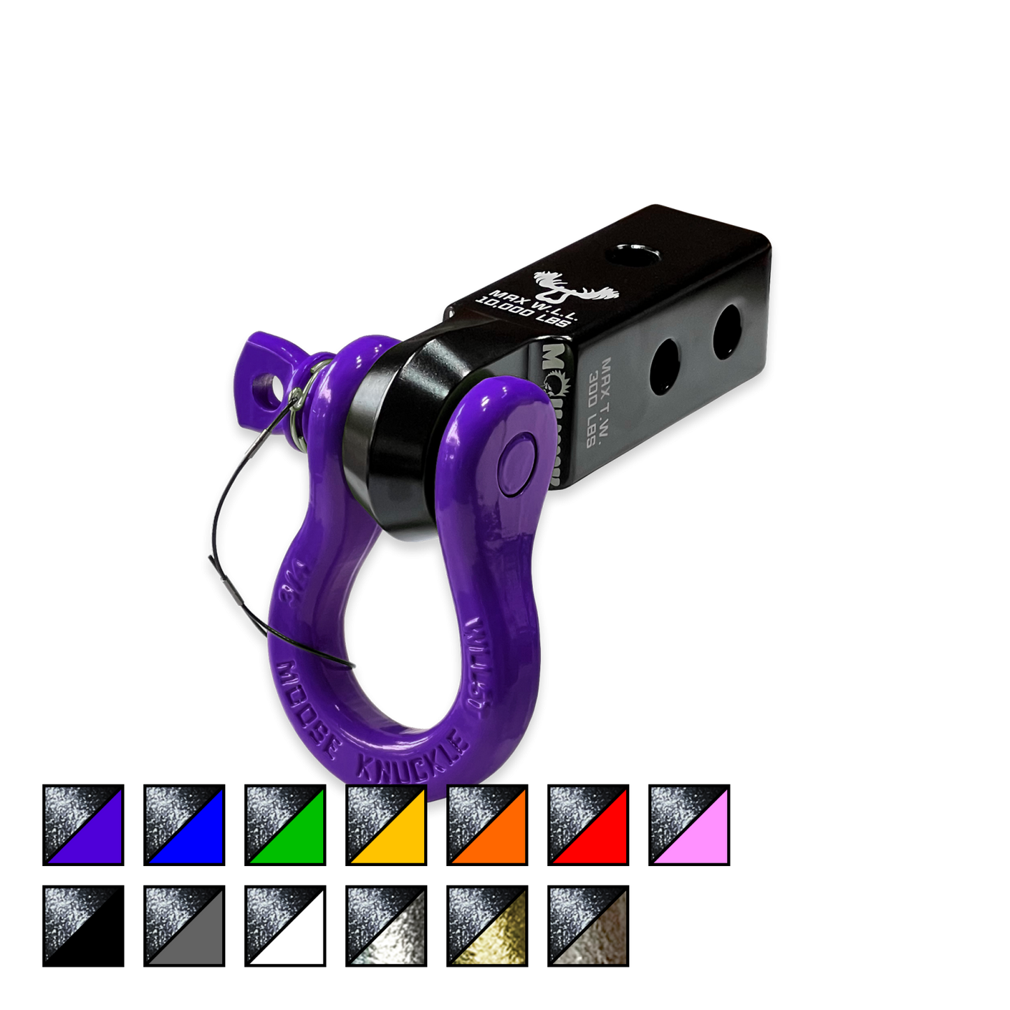 B'oh 3/4 Spin Pin Shackle and Mohawk 2.0 Receiver Combo Black Lung Moose Knuckle Offroad