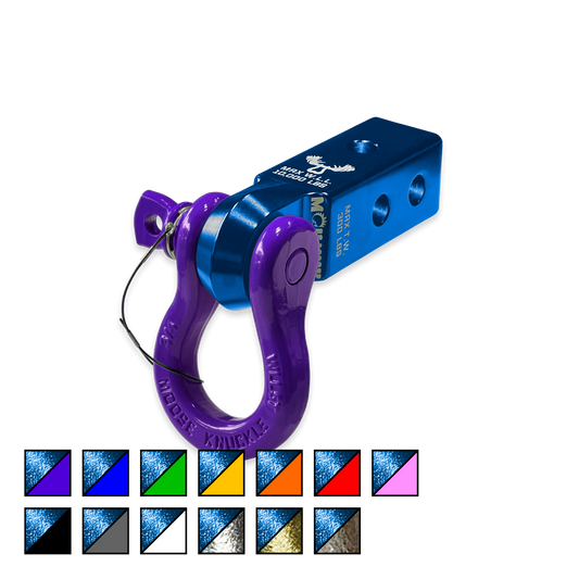 B'oh 3/4 Spin Pin Shackle and Mohawk 2.0 Receiver Combo Blue Pill Moose Knuckle Offroad