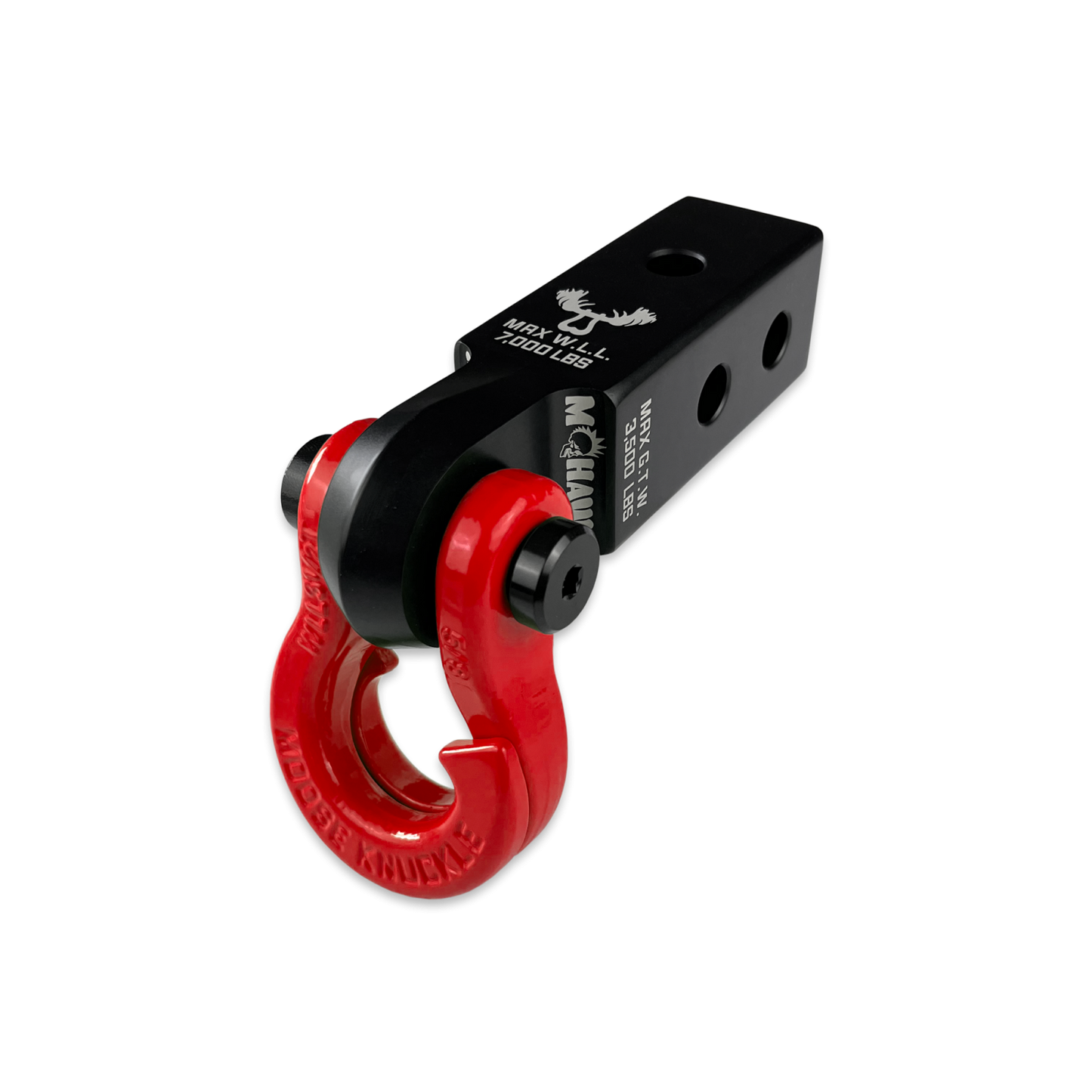 Jowl 5/8 Split Shackle and Mohawk 2.0 x 5/8 Receiver Combo Black Lung Moose Knuckle Offroad