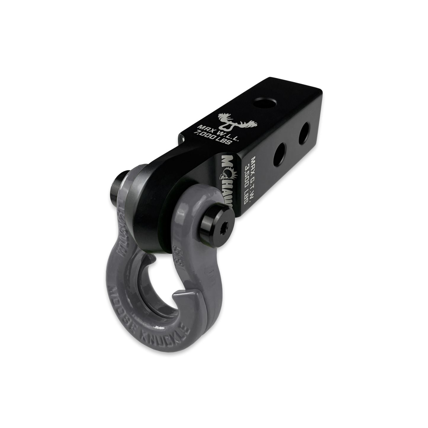 Jowl 5/8 Split Shackle and Mohawk 2.0 x 5/8 Receiver Combo Black Lung Moose Knuckle Offroad
