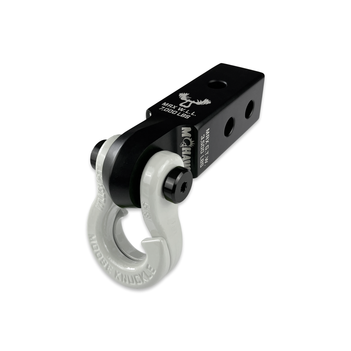 Jowl 5/8 Split Shackle and Mohawk 2.0 x 5/8 Receiver Combo Black Lung Moose Knuckle Offroad