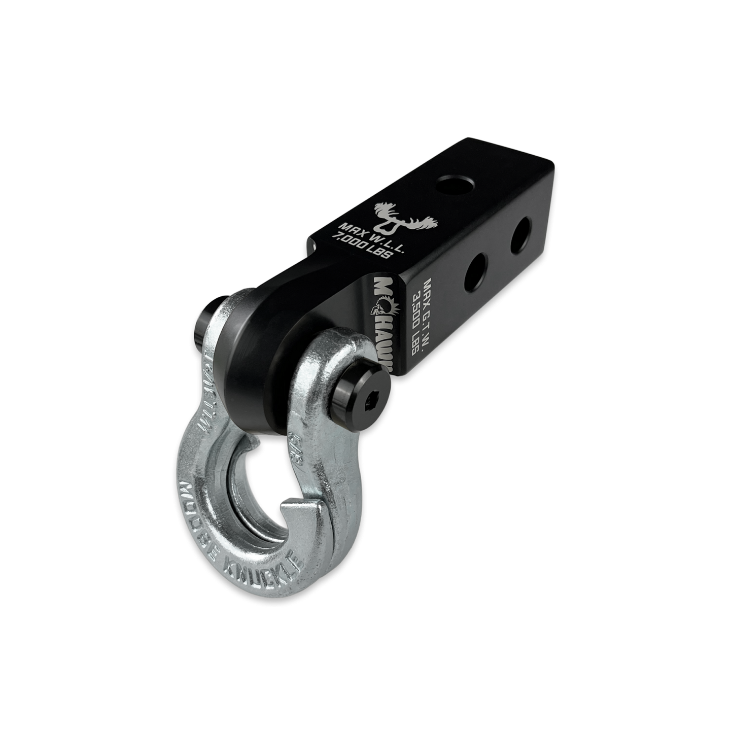 Jowl 5/8 Split Shackle and Mohawk 2.0 x 5/8 Receiver Combo Black Lung Moose Knuckle Offroad