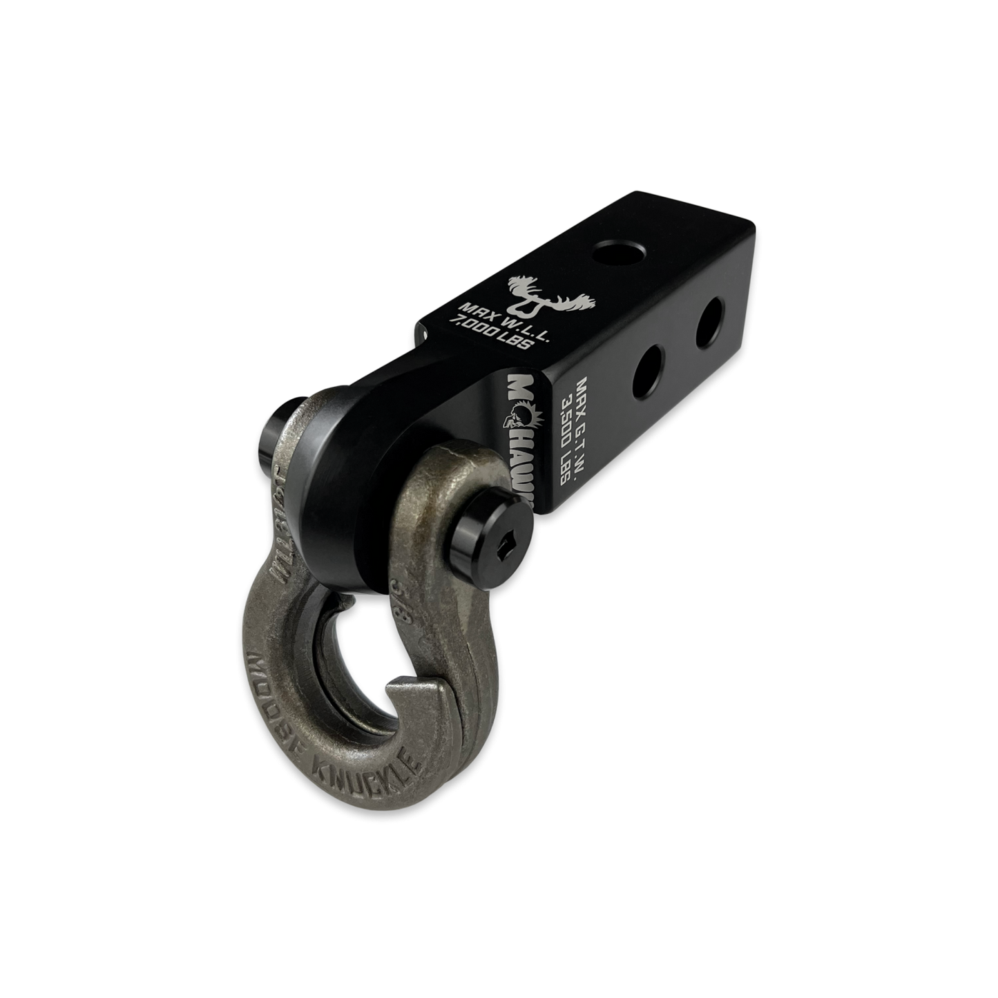 Jowl 5/8 Split Shackle and Mohawk 2.0 x 5/8 Receiver Combo Black Lung Moose Knuckle Offroad