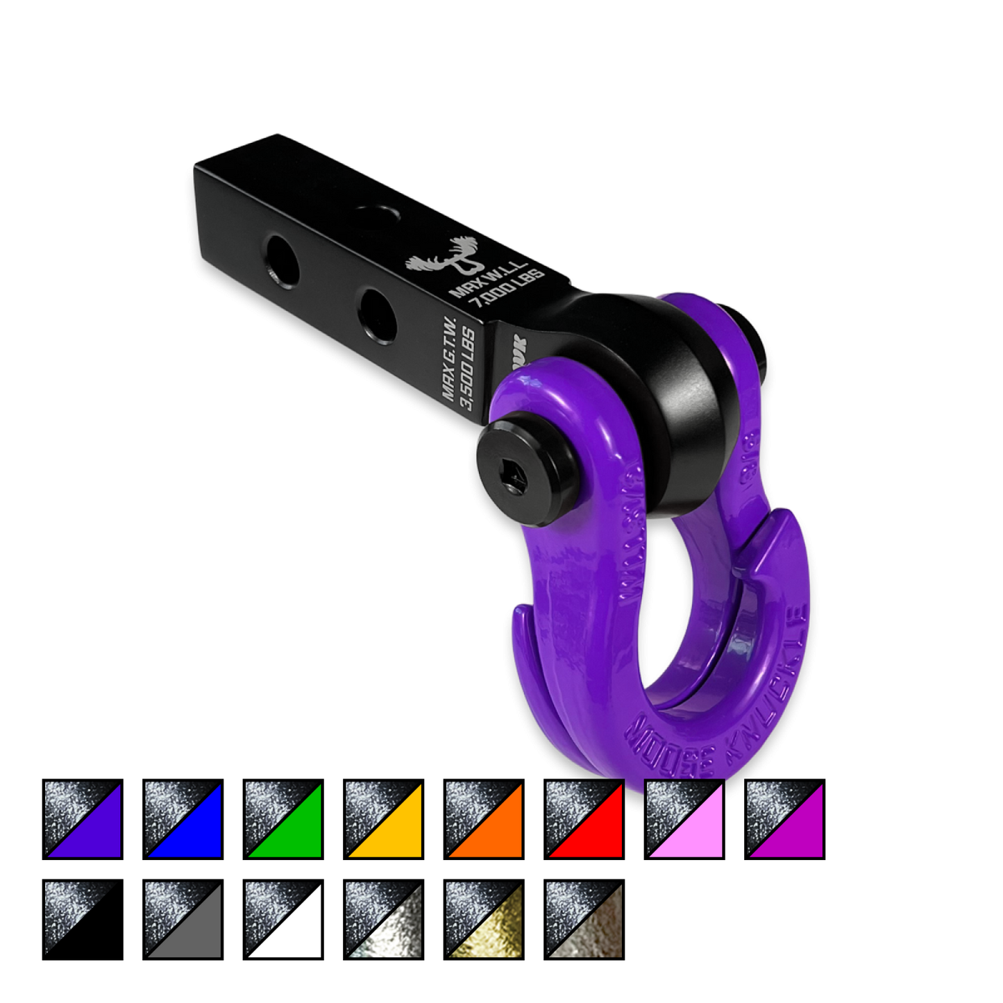 Jowl 5/8 Split Shackle and Mohawk 1.25 Receiver Combo Black Lung Moose Knuckle Offroad