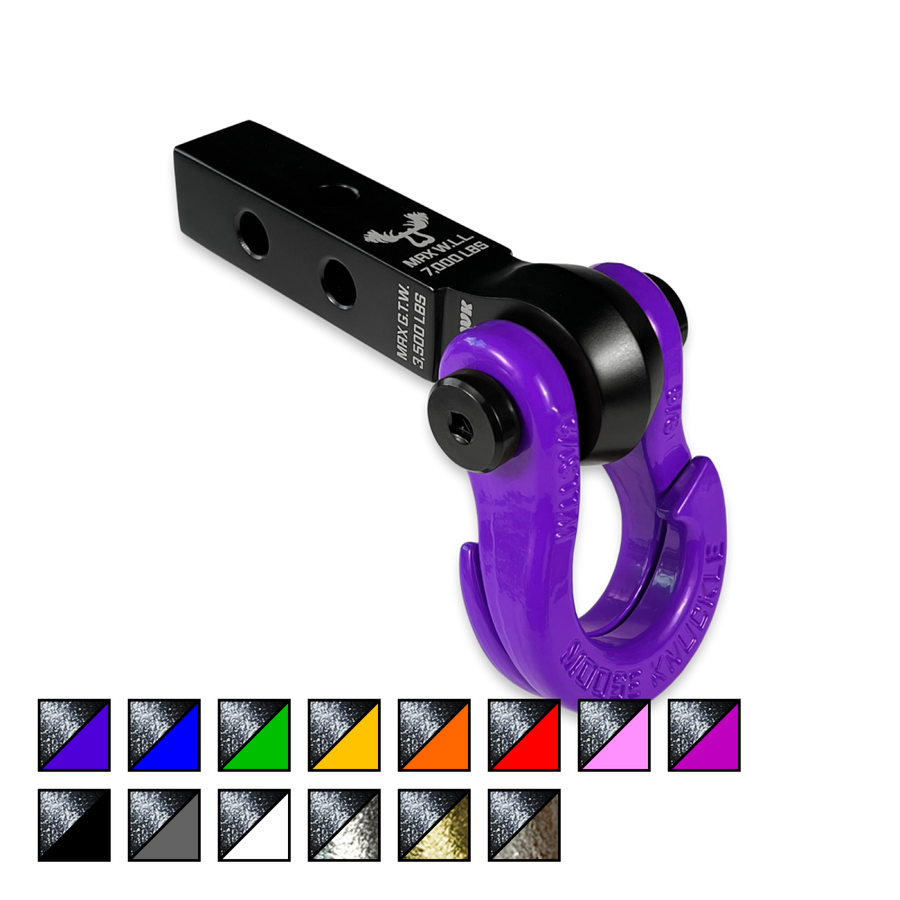 Jowl 5/8 Split Shackle and Mohawk 1.25 Receiver Combo Black Lung Moose Knuckle Offroad
