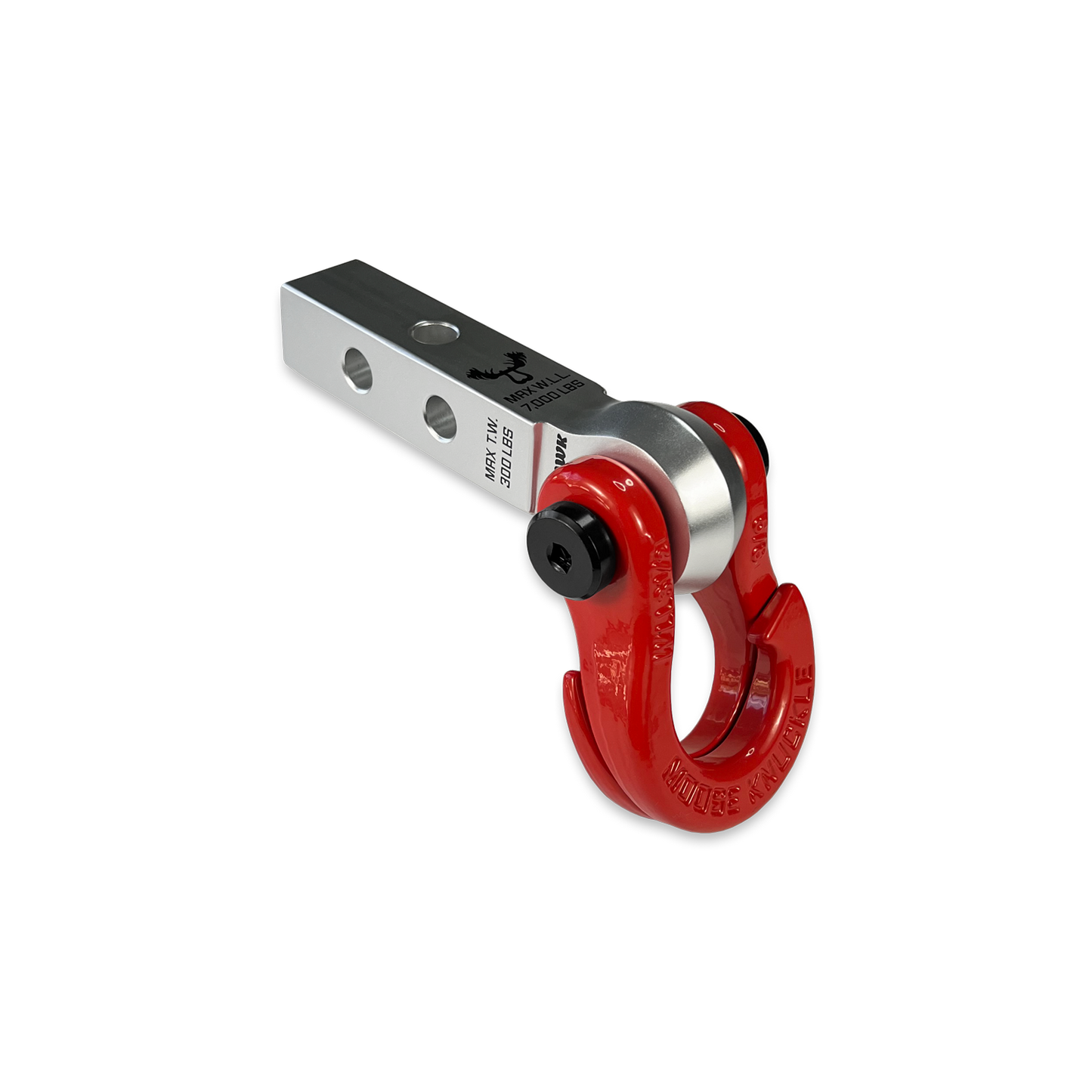 Jowl 5/8 Split Shackle and Mohawk 1.25 Receiver Combo Atomic Silver Moose Knuckle Offroad