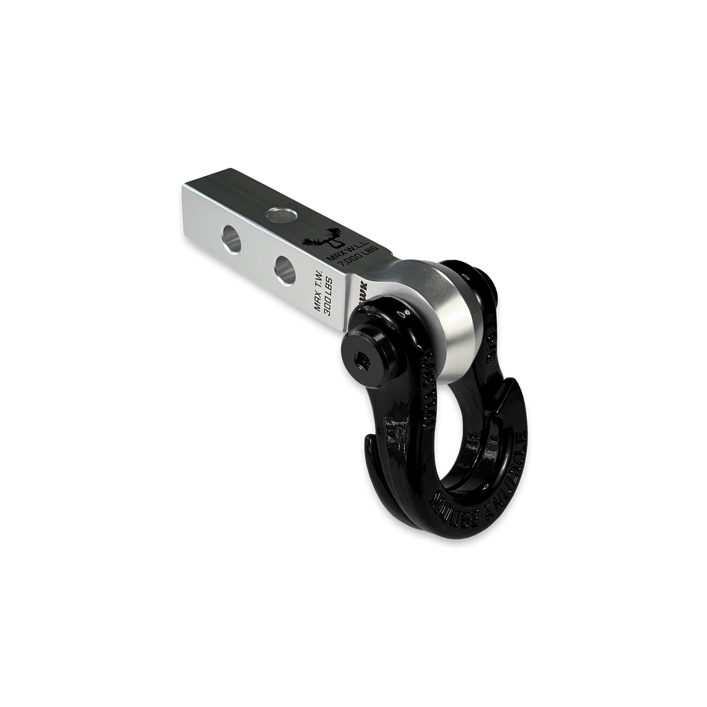 Jowl 5/8 Split Shackle and Mohawk 1.25 Receiver Combo Atomic Silver Moose Knuckle Offroad