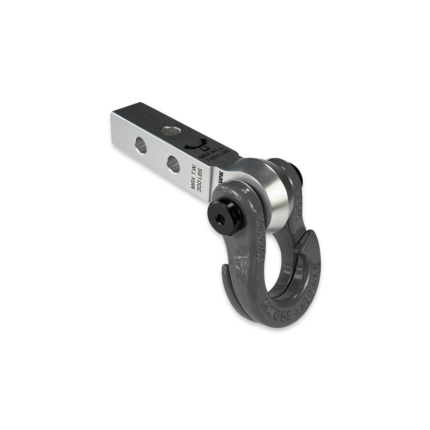 Jowl 5/8 Split Shackle and Mohawk 1.25 Receiver Combo Atomic Silver Moose Knuckle Offroad