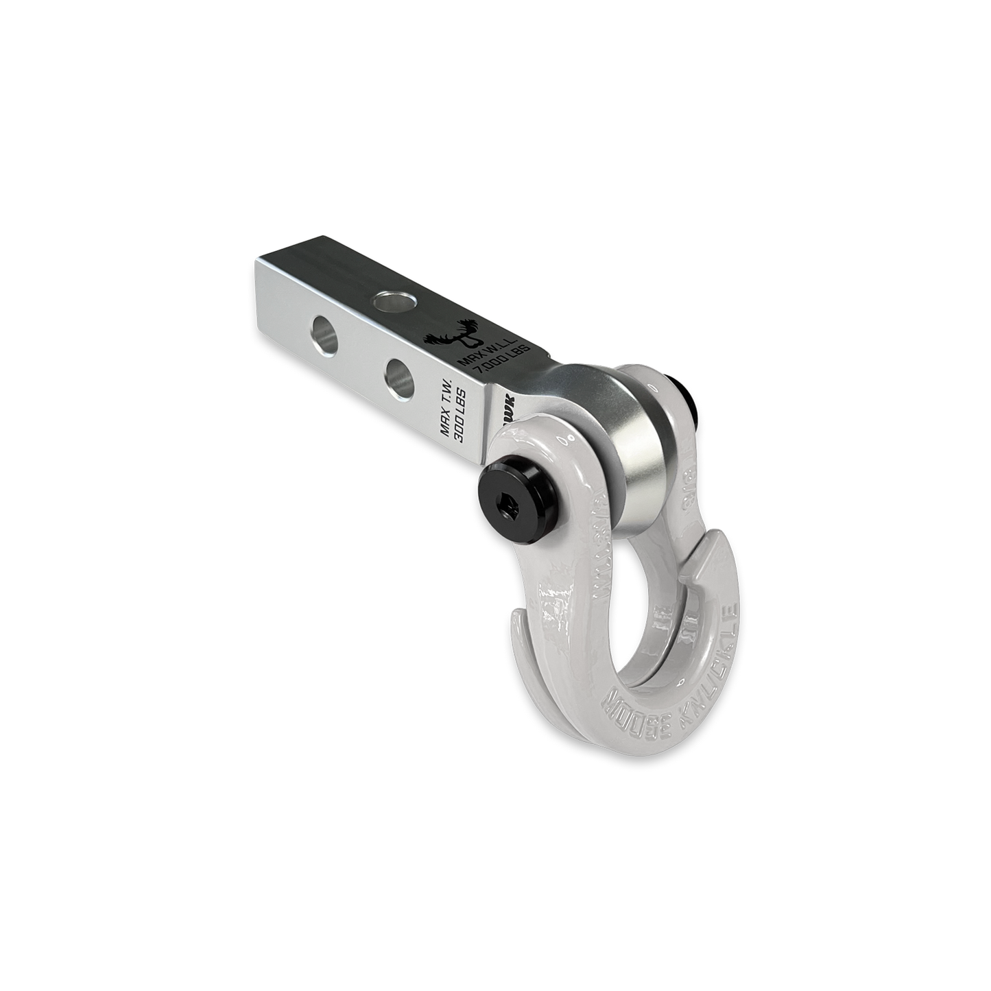 Jowl 5/8 Split Shackle and Mohawk 1.25 Receiver Combo Atomic Silver Moose Knuckle Offroad