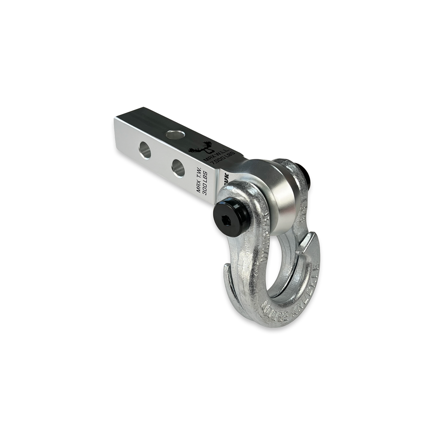 Jowl 5/8 Split Shackle and Mohawk 1.25 Receiver Combo Atomic Silver Moose Knuckle Offroad