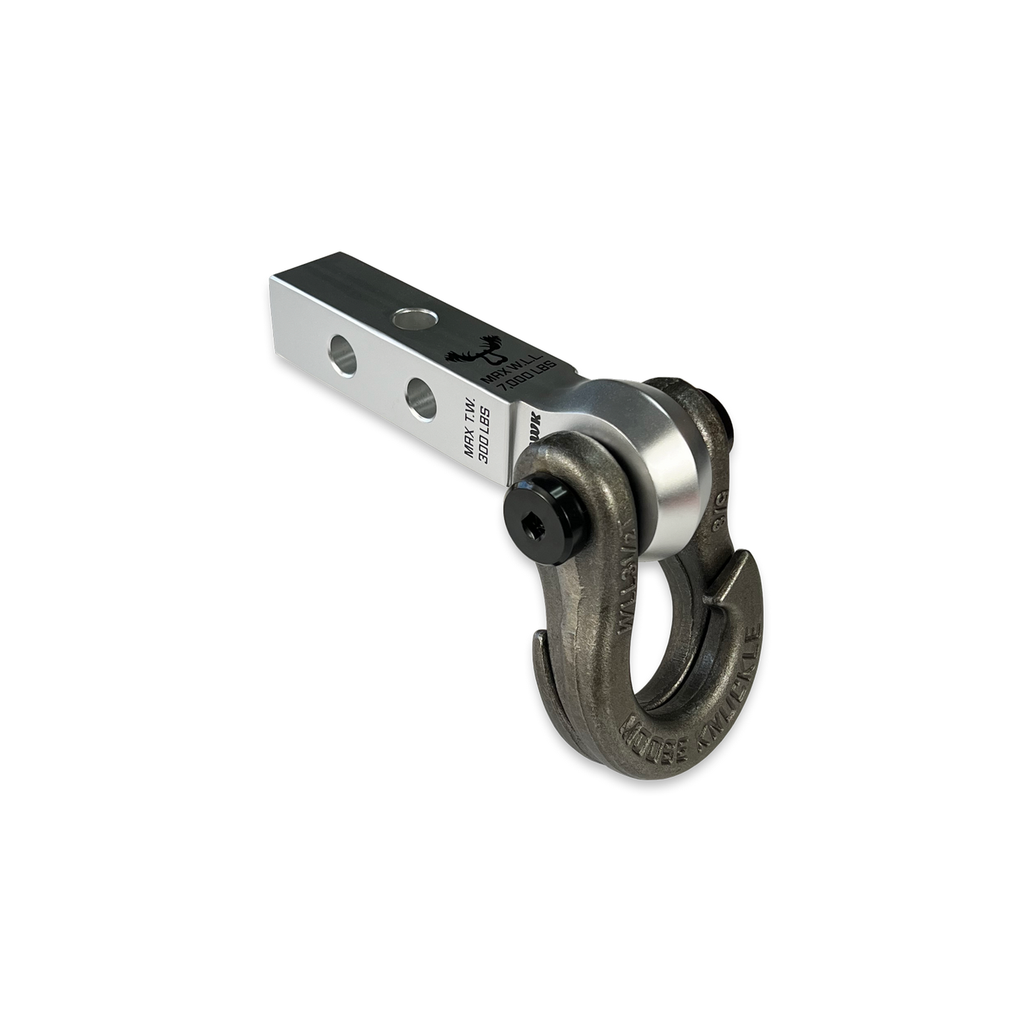 Jowl 5/8 Split Shackle and Mohawk 1.25 Receiver Combo Atomic Silver Moose Knuckle Offroad