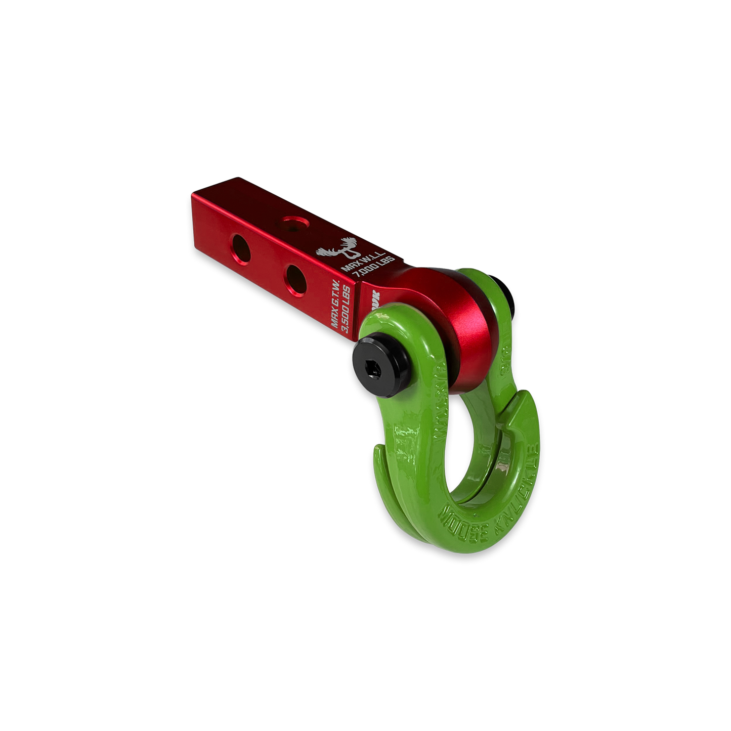 Jowl 5/8 Split Shackle and Mohawk 1.25 Receiver Combo Red Rum Moose Knuckle Offroad