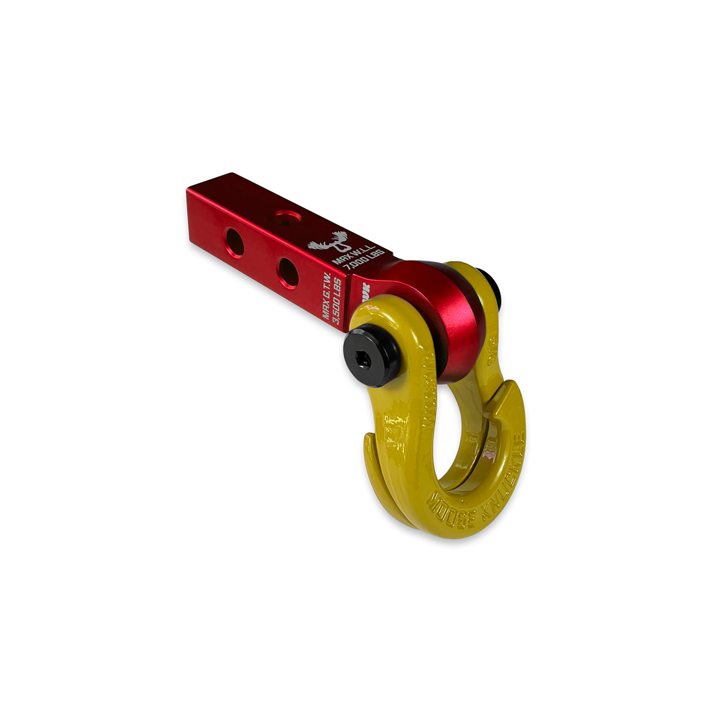 Jowl 5/8 Split Shackle and Mohawk 1.25 Receiver Combo Red Rum Moose Knuckle Offroad