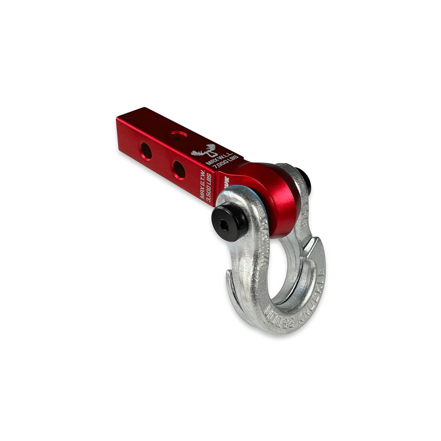 Jowl 5/8 Split Shackle and Mohawk 1.25 Receiver Combo Red Rum Moose Knuckle Offroad