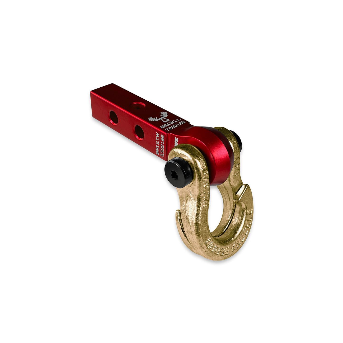 Jowl 5/8 Split Shackle and Mohawk 1.25 Receiver Combo Red Rum Moose Knuckle Offroad