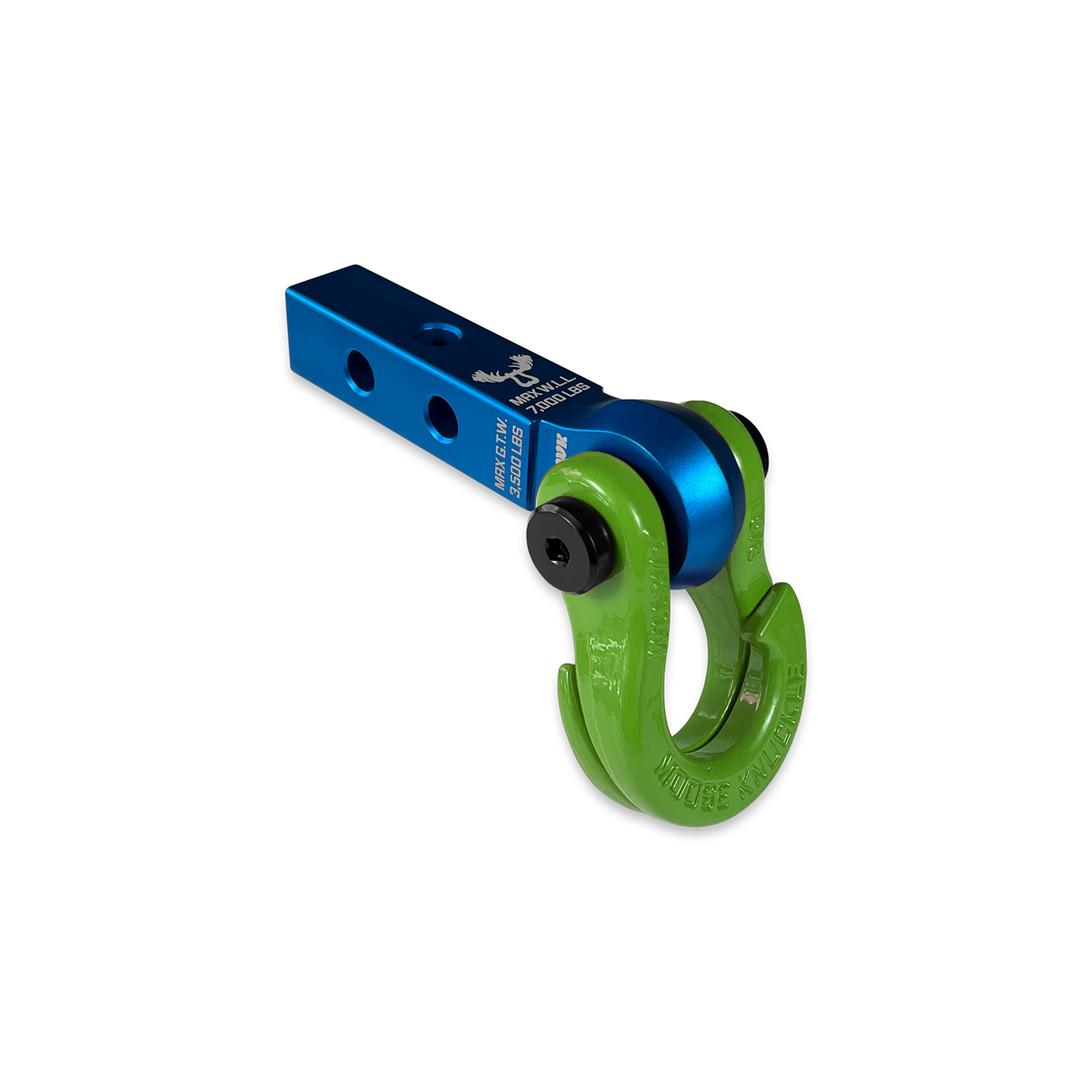 Jowl 5/8 Split Shackle and Mohawk 1.25 Receiver Combo Blue Pill Moose Knuckle Offroad