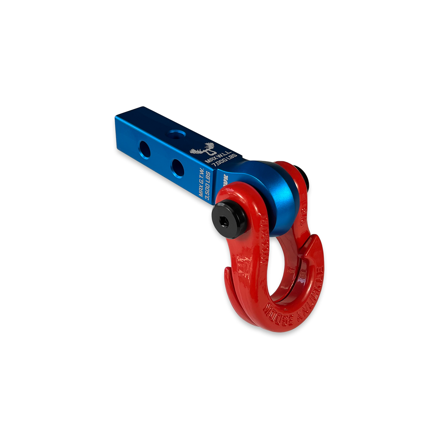 Jowl 5/8 Split Shackle and Mohawk 1.25 Receiver Combo Blue Pill Moose Knuckle Offroad
