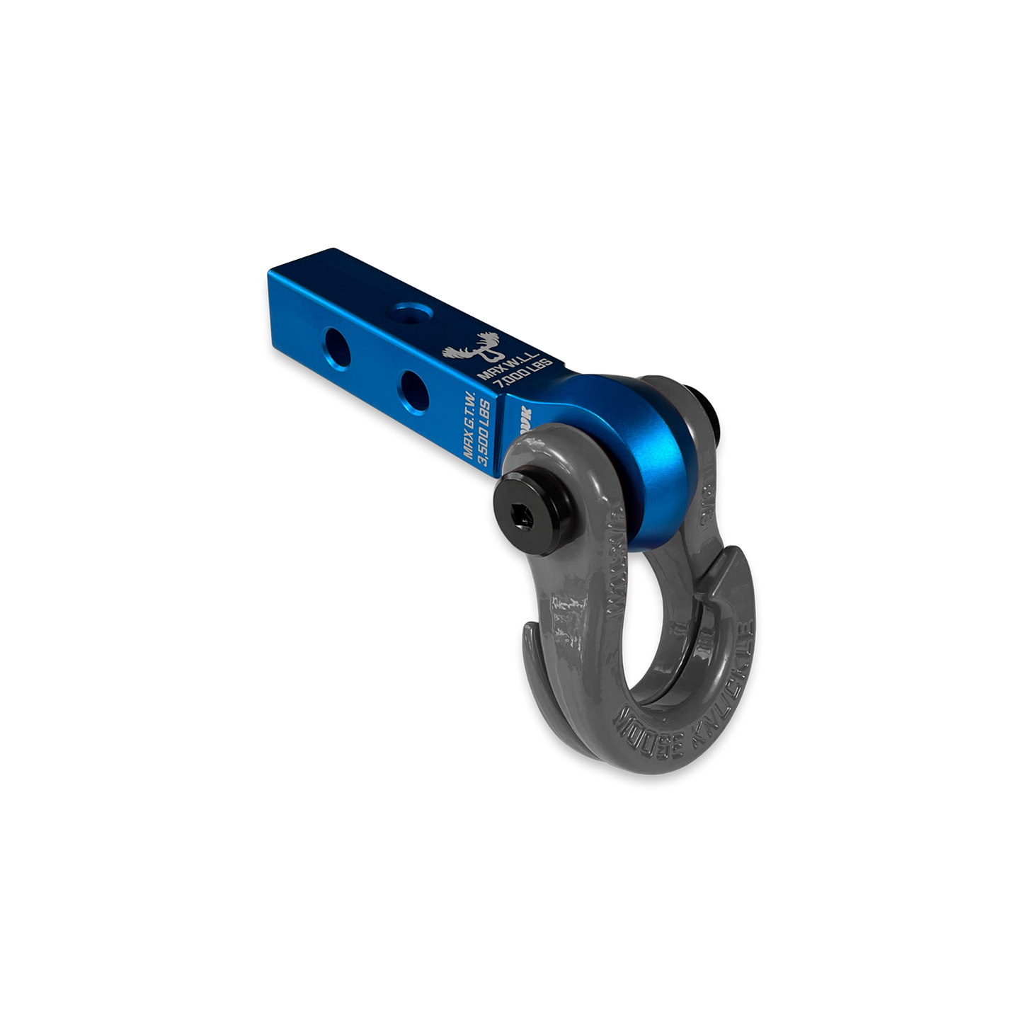 Jowl 5/8 Split Shackle and Mohawk 1.25 Receiver Combo Blue Pill Moose Knuckle Offroad