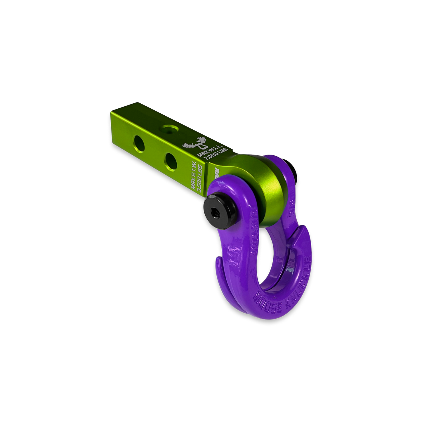 Jowl 5/8 Split Shackle and Mohawk 1.25 Receiver Combo Bean Green Moose Knuckle Offroad