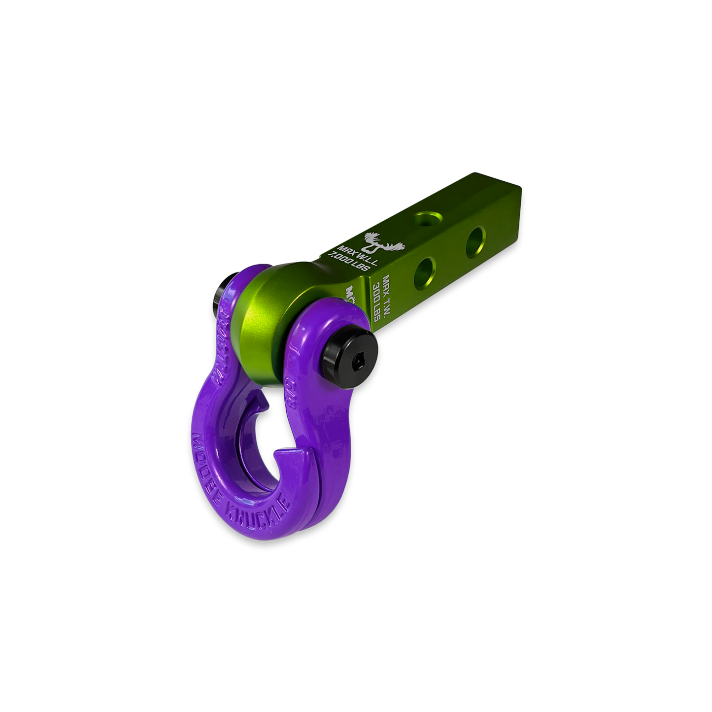 Jowl 5/8 Split Shackle and Mohawk 1.25 Receiver Combo Bean Green Moose Knuckle Offroad