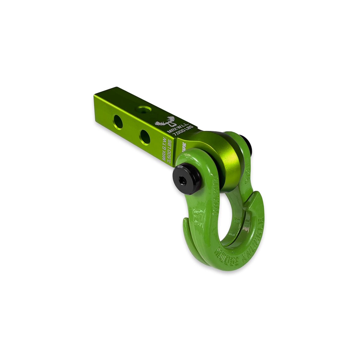 Jowl 5/8 Split Shackle and Mohawk 1.25 Receiver Combo Bean Green Moose Knuckle Offroad