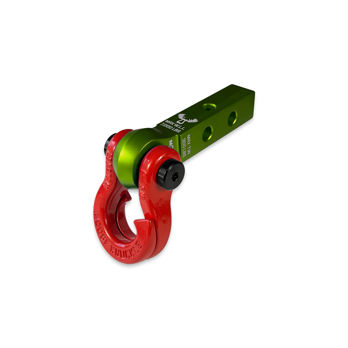 Jowl 5/8 Split Shackle and Mohawk 1.25 Receiver Combo Bean Green Moose Knuckle Offroad