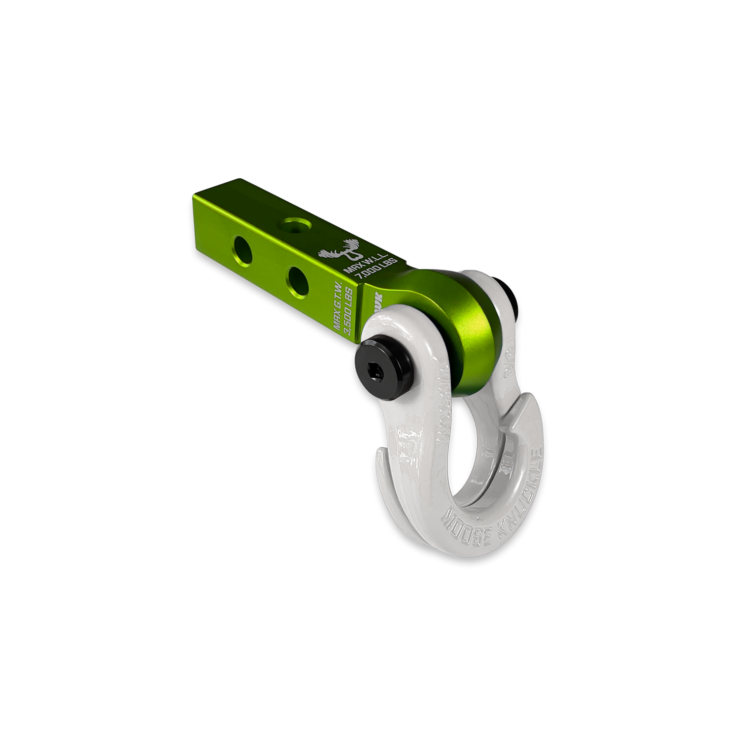 Jowl 5/8 Split Shackle and Mohawk 1.25 Receiver Combo Bean Green Moose Knuckle Offroad